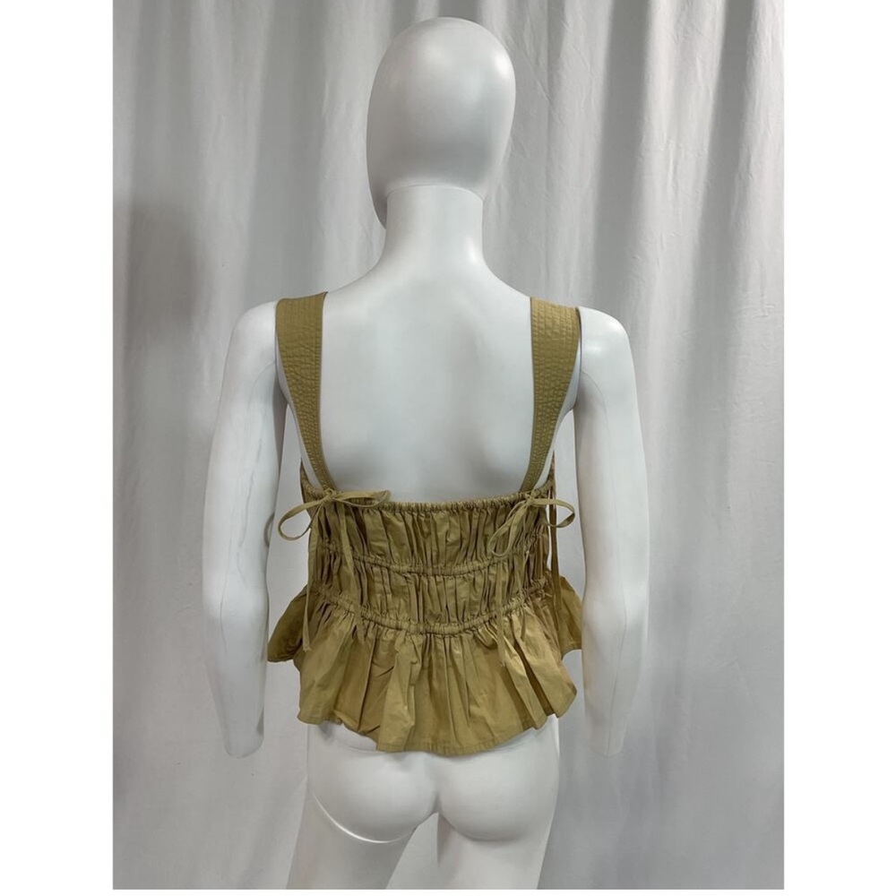 Ulla Johnson Tan Ruffle Top - Picture 3 of 5
